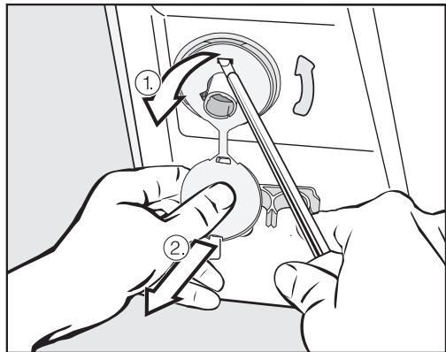MIELE W 196 - Removing the transit bars - 1