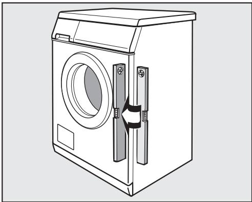 MIELE W 3205 - Dévissage et blocage des pieds - 2