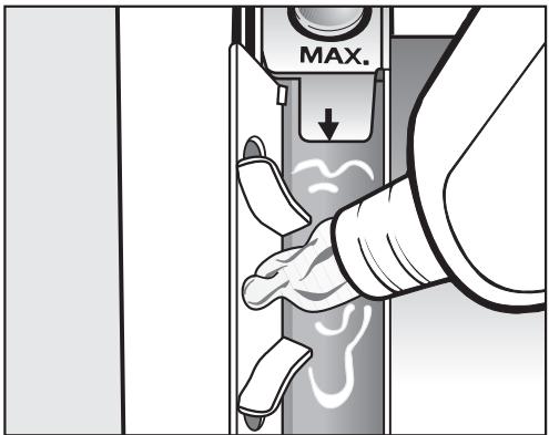 MIELE W 3205 - Adjonction automatique d'assouplissant, de produit de tenue ou d'amidon liquide - 1