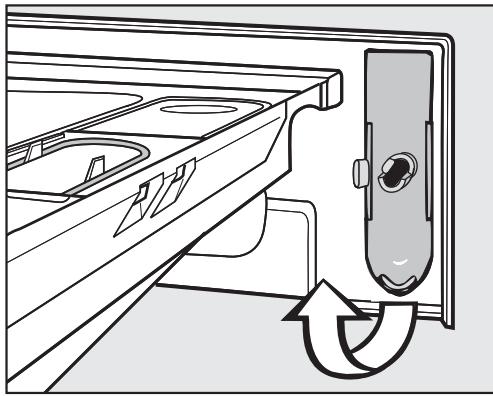 MIELE W 5820 SILENCE - Déverrouillage de porte manuel en cas de vidange obstruée et/ou de panne de courant - 1