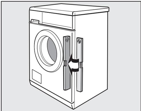 MIELE W 5820 SILENCE - Dévissage et blocage des pieds - 2