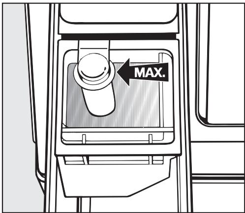 MIELE W 604 - Adjonction automatique d'assouplissant, de produit de tenue ou d'amidon liquide - 1