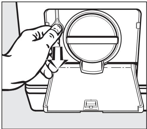 MIELE W 604 - Ouverture du couvercle de machine - 1