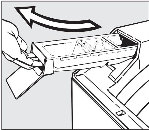 MIELE W 604 - Nettoyage de la boîte à produits - 1