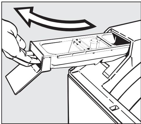 MIELE W 616 - Nettoyage de la boîte à produits - 1