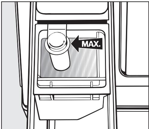 MIELE W 616 - Adjonction automatique d'assouplissant, de produit de tenue ou d'amidon liquide - 1