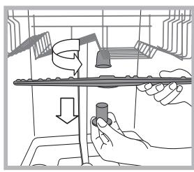 INDESIT TDFP57BP96EU - Nettoyer les bras de lavage - 1