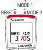 SIGMA SPORT COMPTEUR BC 1009 STS - Réglage de la circonférence de la roue - 3