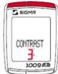 SIGMA SPORT COMPTEUR BC 1009 STS - Réglage contraste - 1