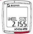 SIGMA SPORT COMPTEUR BC 1009 STS - Réglage de la circonférence de la roue - 1