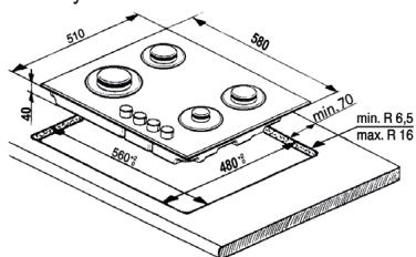 HOTPOINT 642 TEC IX/HA - Fitting the appliance - 2