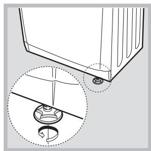 HOTPOINT AQC9 6F7 TM1 - Nivelación de la secadora - 2