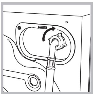HOTPOINT AQD1071D 69 EU/A - Anschluss des Zulaufschlauches - 1