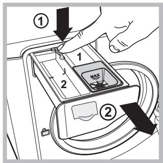 HOTPOINT AQD1071D 69 EU/A - Limpiar el contentedor de detergentes - 1