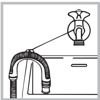 HOTPOINT FDD10761XR - Σύνδεση του σωλήνα αδείασματος - 2