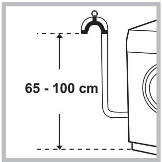 HOTPOINT FDD10761XR - Σύνδεση του σωλήνα αδείασματος - 1