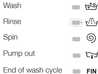 HOTPOINT FML 701 MA - Wash cycle phase indicator lights - 1