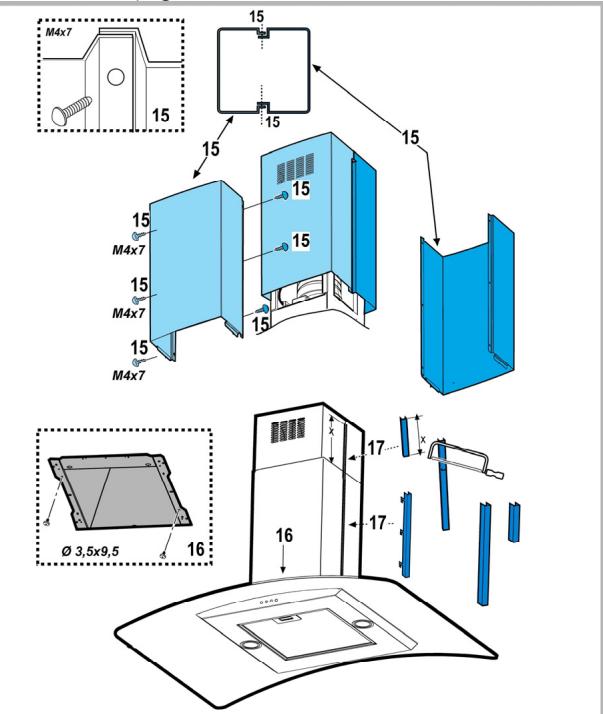 HOTPOINT HHE 90 F HA IX - Installatie van het model voor het plafond (Isola) - 3