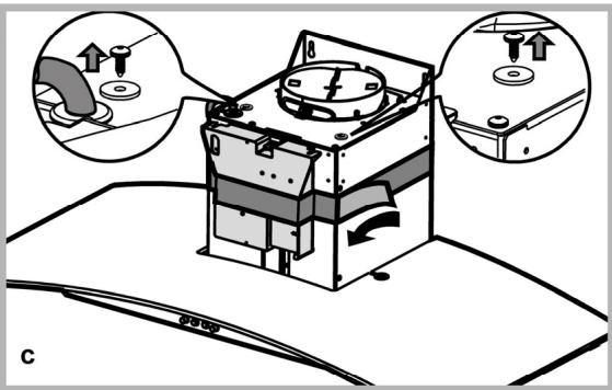 HOTPOINT HHE 90 F HA IX - Installation des Modells für die Wand - 3
