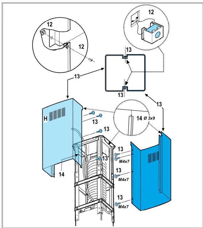 HOTPOINT HHE 90 F HA IX - Installation Modell für die Decke (Inselhaube) - 2