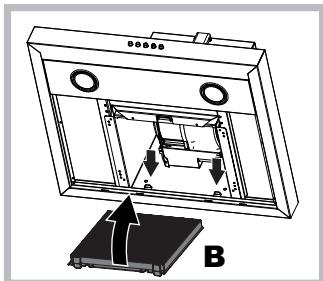 HOTPOINT HNB 9.6 LMI X/HA - Manutenzione del filtro al carbone (B) - 2