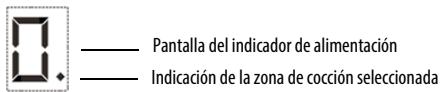 HOTPOINT KIS 740 B - Activación y regulación de las zonas de coccción - 1