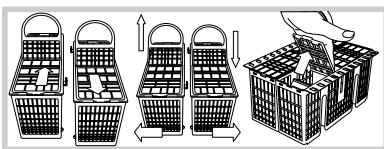 HOTPOINT LFF8M132X, LFF8M132X - Lower rack and cutlery basket - 8