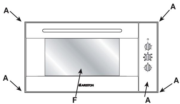 HOTPOINT ML 91 IX A - Fastening the oven - 1