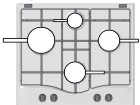 HOTPOINT PCN 641 T/IX/HA - Conseils pratiques pour l'utilisation des brûleurs - 1