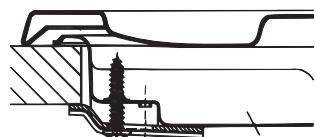 HOTPOINT PCN 641 T/IX/HA - Scheme de fixation des crochets - 1