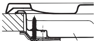 HOTPOINT PCN 641 T/IX/HA - Schema di fissaggio dei ganci - 1