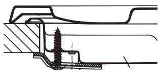 HOTPOINT PCN 642 A - Scheme de fixation des crochets - 1