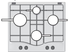 HOTPOINT PCN 642 N/IX/A NK - Conseils pratiques pour l'utilisation des brûleurs - 1