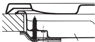 HOTPOINT PCN 752 T/IX/HAR - Scheme de fixation des crochets - 1