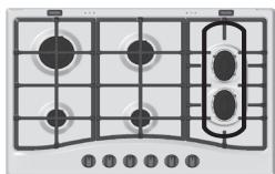 HOTPOINT PCN 762 S/IX/HAR - Practical Advice on Using the Half Fish-Kettle Burner - 2