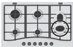 HOTPOINT PCN 762 S/IX/HAR - Practical Advice on Using the Half Fish-Kettle Burner - 4