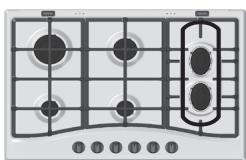 HOTPOINT PCN 762 S/IX/HAR - Consigli pratici per l'uso dei brucitori centrali "Semi-Pesciera" - 2