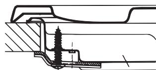 HOTPOINT PHN 961 TS/IX/A - Esquema de fijación de los ganchos - 1
