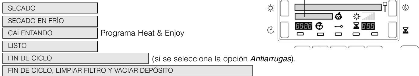 HOTPOINT TCD 97B 6HY/N - Progreso del programa - 1