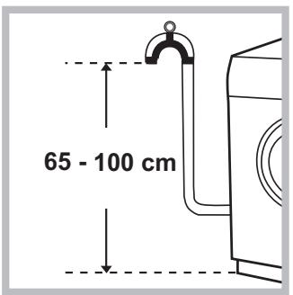 HOTPOINT WML 701 EU.M - Raccordement du tuyau de vidange - 1