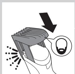 PHILIPS HC3424/80 - Using the beard comb (HC5440/80, HC3424/80, HC3420/80, HC3420/17 only) - 1