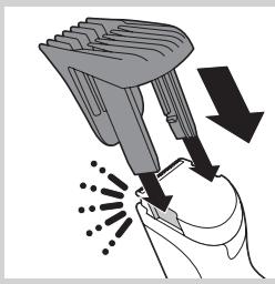 PHILIPS HC3424/80 - Trimming with comb - 1