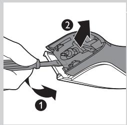 PHILIPS HC3424/80 - Removing the rechargeable battery - 2