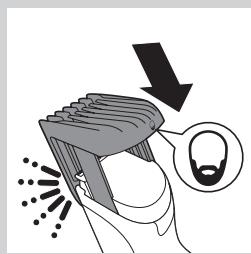PHILIPS HC3424/80 - Den Bartkamm verwenden (nur HC5440/80, HC3424/80, HC3420/80, HC3420/17) - 1
