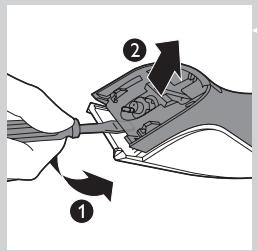 PHILIPS HC3424/80 - De accu verwijderen - 3