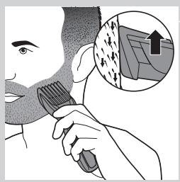 PHILIPS HC3424/80 - Utilizar o pente da barba (apenas HC5440/80, HC3424/80, HC3420/80, HC3420/17) - 4