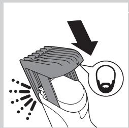 PHILIPS HC3424/80 - Uso del peine-guía para barba (solo modelos HC5440/80, HC3424/80, HC3420/80, HC3420/17) - 1