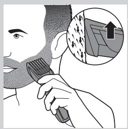 PHILIPS HC3424/80 - Partaohjauskamman käytäminen (vain HC5440/80, HC3424/80, HC3420/80 ja HC3420/17) - 3