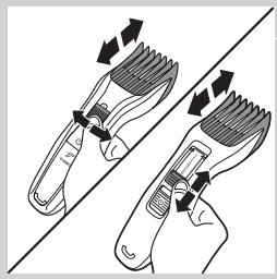 PHILIPS HC3424/80 - Den Bartkamm verwenden (nur HC5440/80, HC3424/80, HC3420/80, HC3420/17) - 2