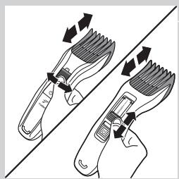 PHILIPS HC3424/80 - Brug af skægkammen (kun HC5440/80, HC3420/80, HC3420/17) - 2